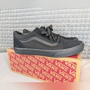 Vans Big Kids Old Skool Blackout Size 7 NEW with Box